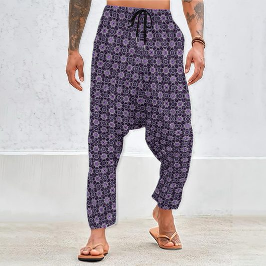 Purple - Blue Velvet Harem Pants 214