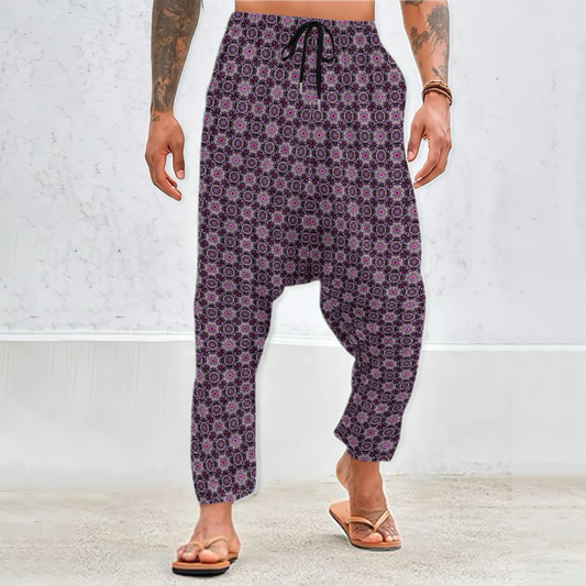 Pink - Purple Velvet Harem Pants 214