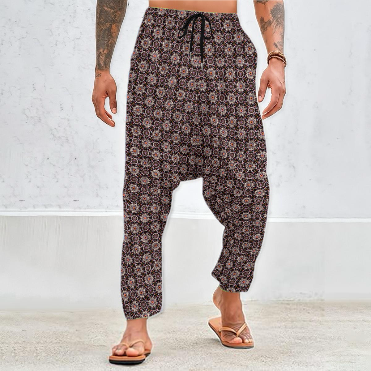 Yellow - Orange Velvet Harem Pants 214