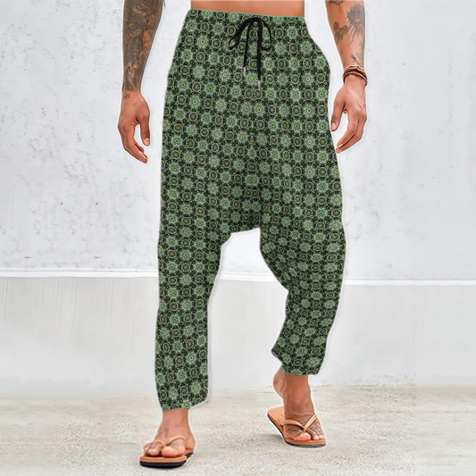 Green - Turquoise Velvet Harem Pants 214