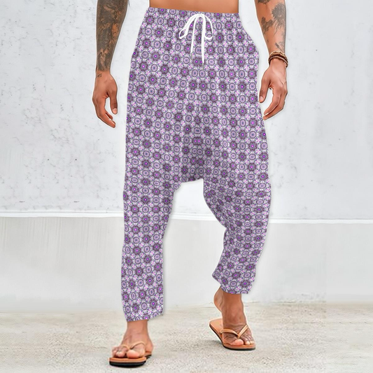 Purple - Pink Velvet Harem Pants 214i