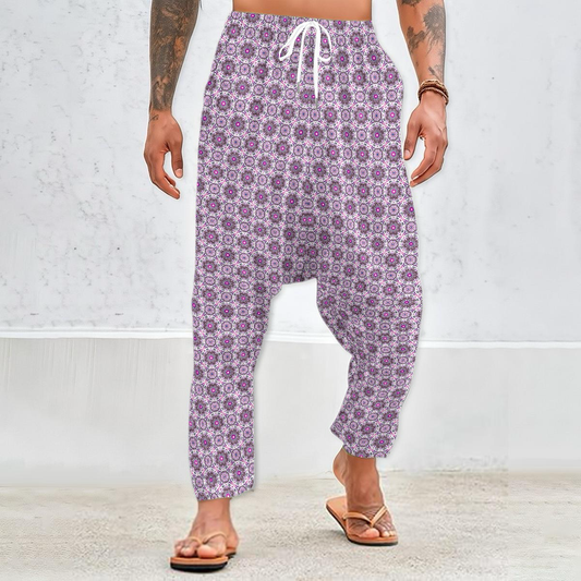 Purple - Pink Velvet Harem Pants 214i