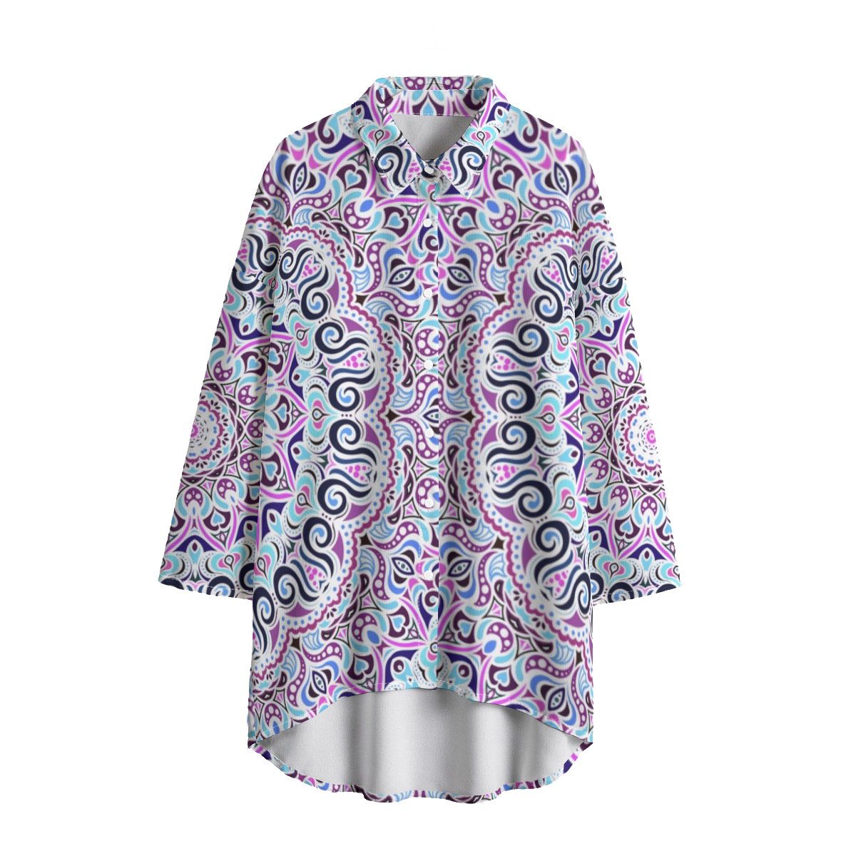 Periwinkle - Pink - Blue Chiffon Shirt