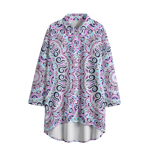 Periwinkle - Pink - Blue Chiffon Shirt