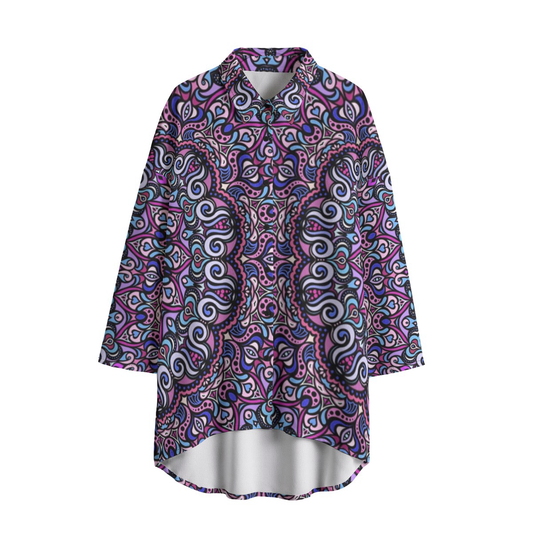Pink - Blue - Purple Chiffon Shirt