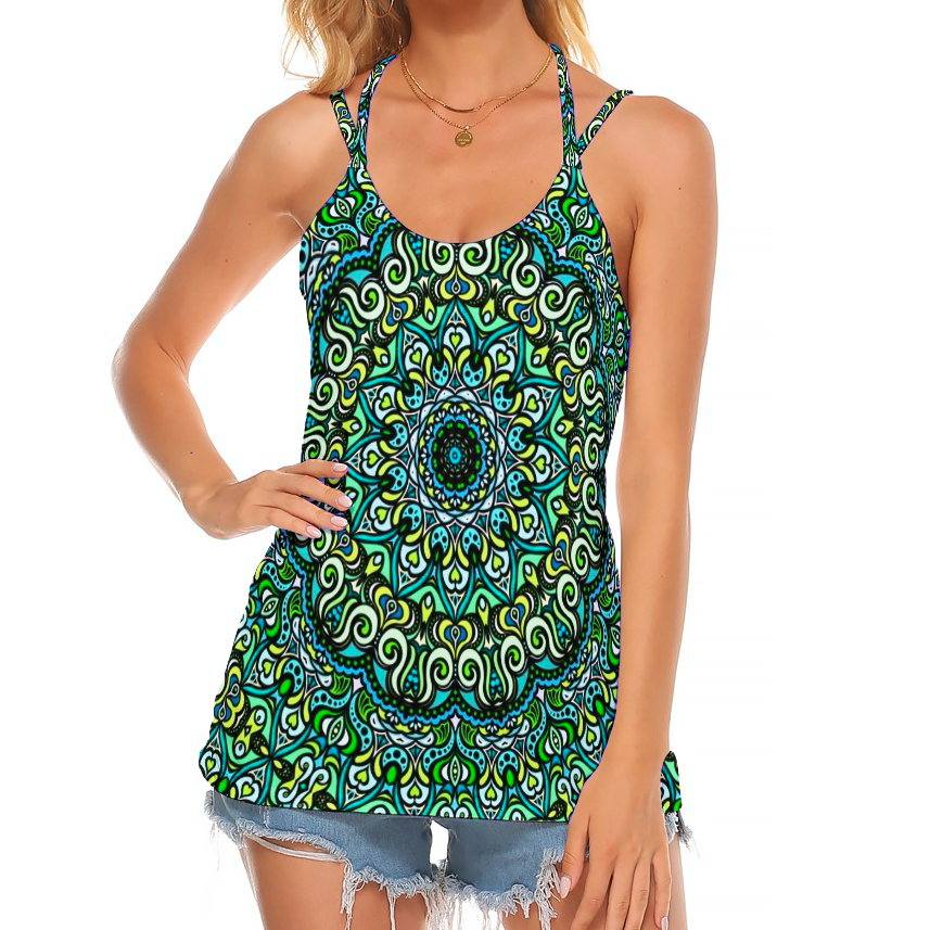 Turquoise - Green Halter Top
