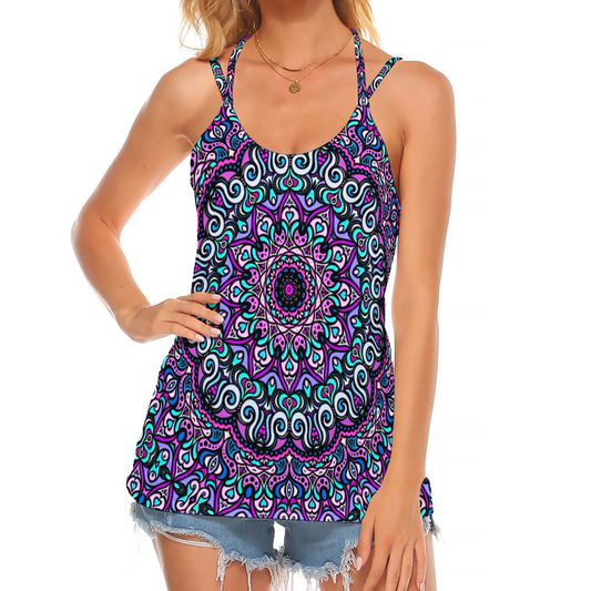 Purple - Turquoise - Pink Halter Top