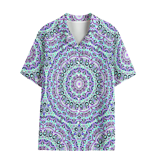 Purple - Turquoise Rayon Shirt