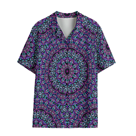 Purple - Blue - Turquoise Rayon Shirt
