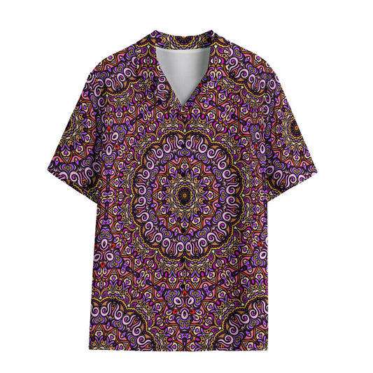 Orange - Purple - Yellow Rayon Shirt