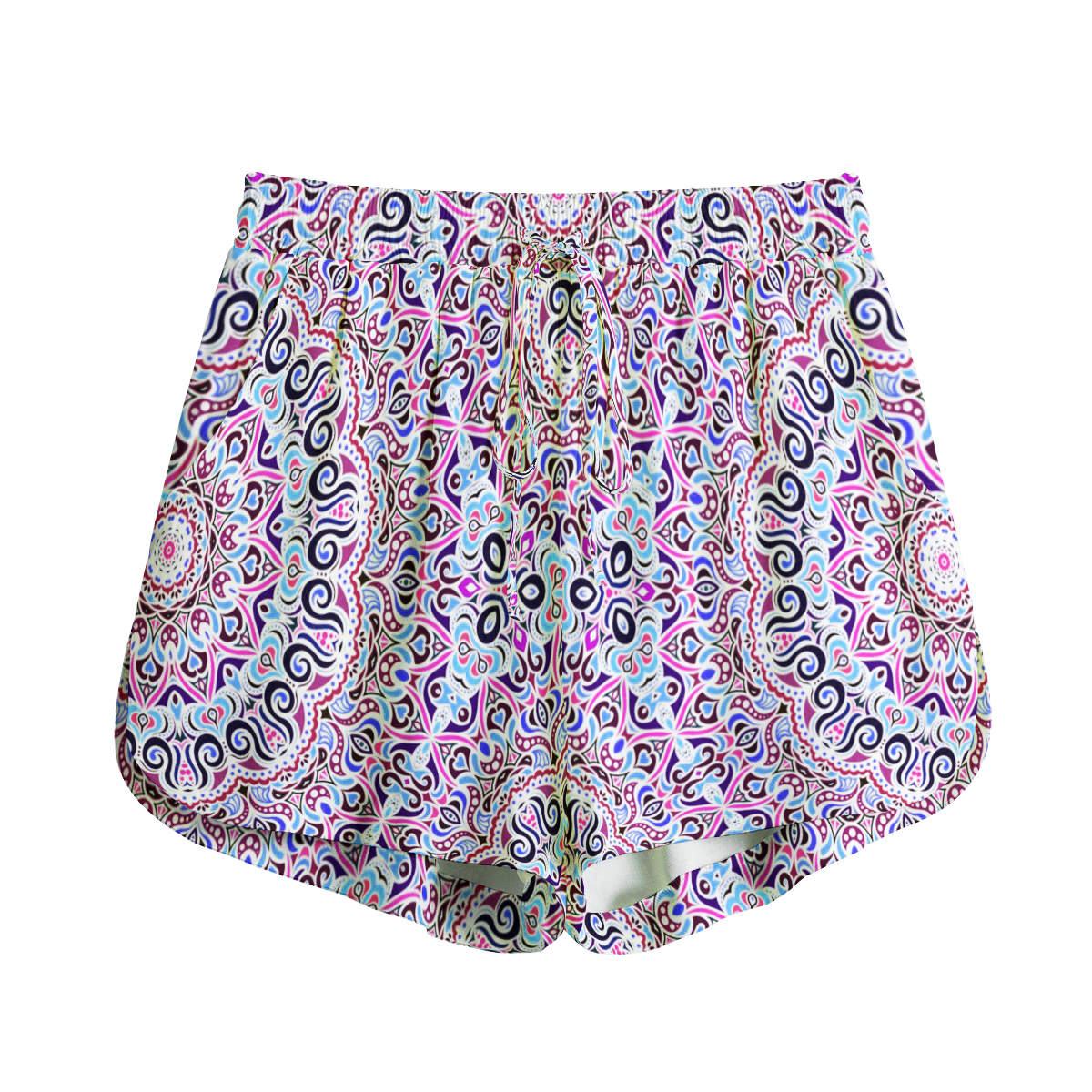 Blue - Pink - Purple Rayon Shorts