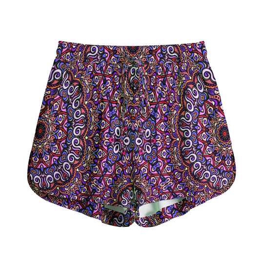 Pink - Purple - Orange Rayon Shorts