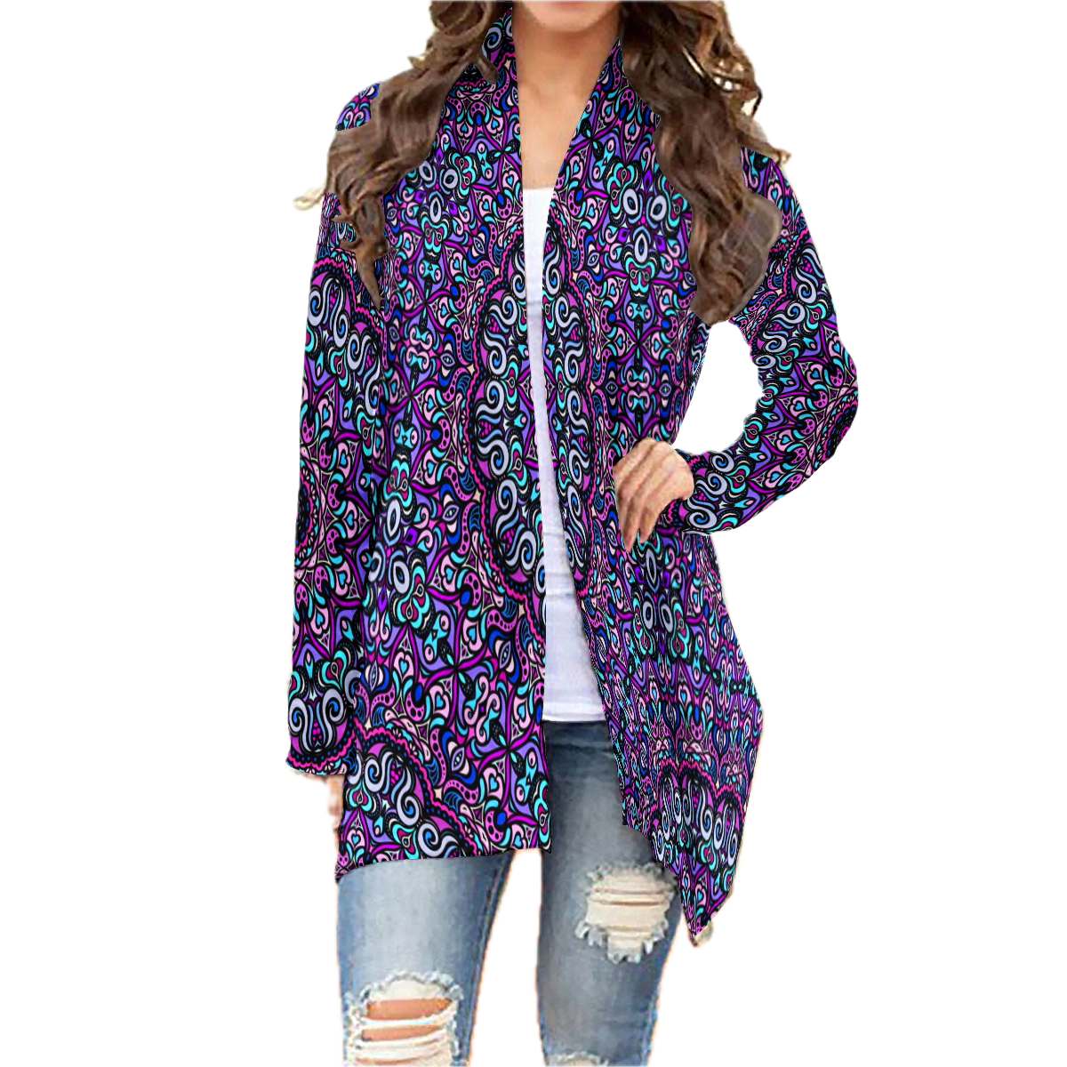 Purple - Pink - Blue Cardigan