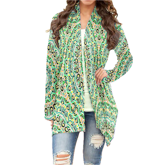 Green - Turquoise - Yellow Cardigan