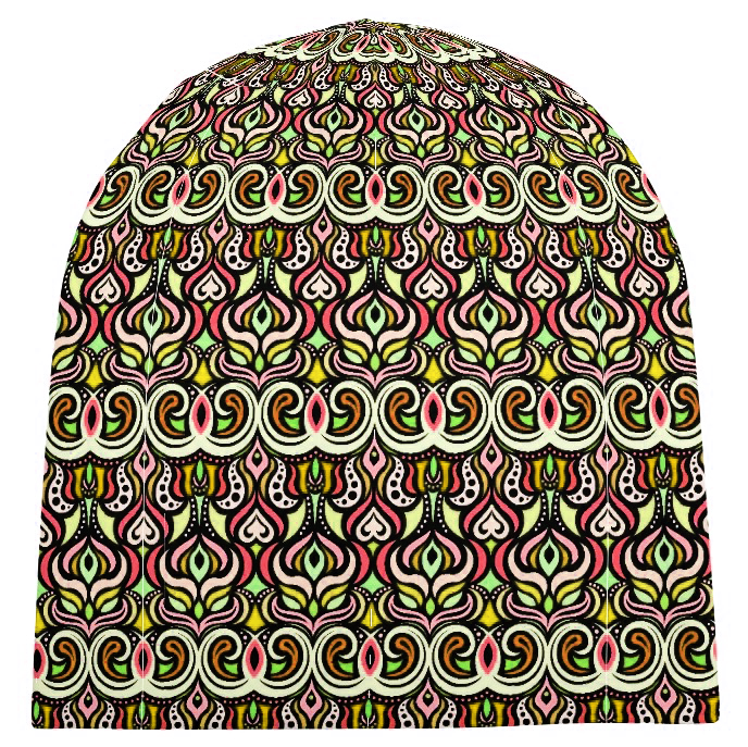 Red - Green - Yellow Velvet Hat
