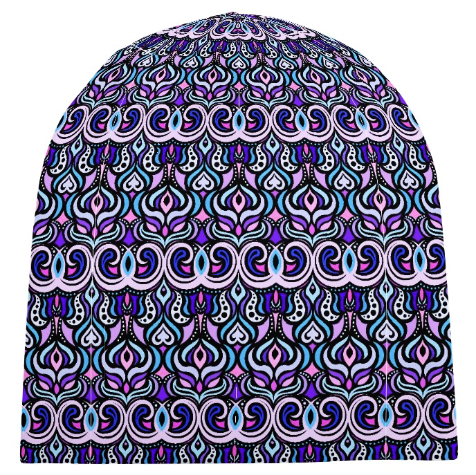 Blue - Purple - Pink Velvet Hat