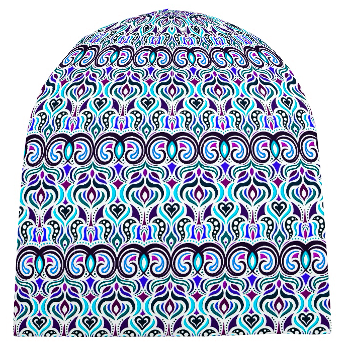 Turquoise - Purple - Blue Velvet Hat