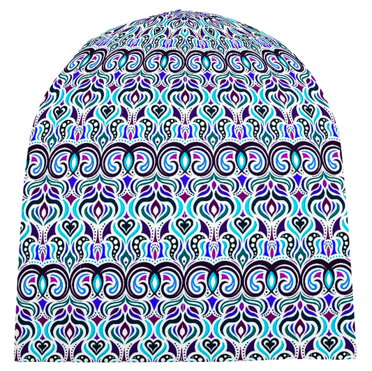 Turquoise - Purple - Blue Velvet Hat
