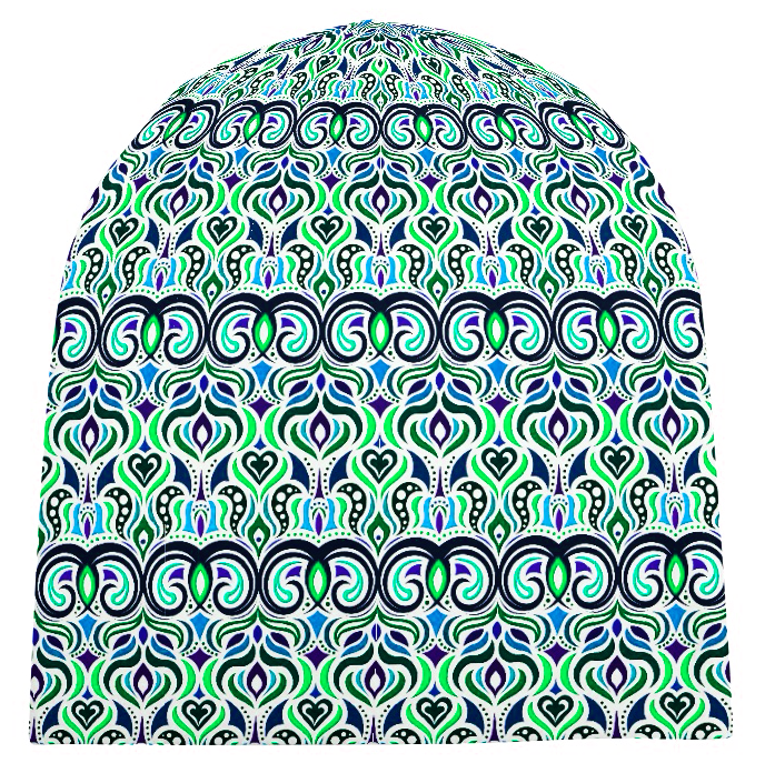 Turquoise - Blue - Green Velvet Hat