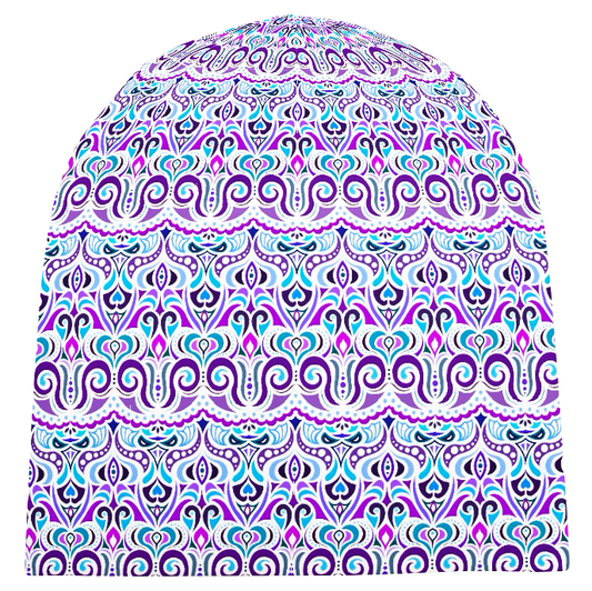 Turquoise - Purple - Fuchsia Velvet Hat