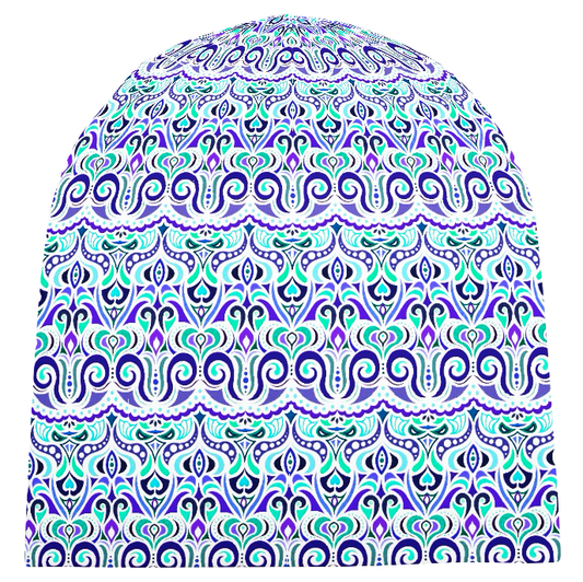 Turquoise - Blue - Purple Velvet Hat