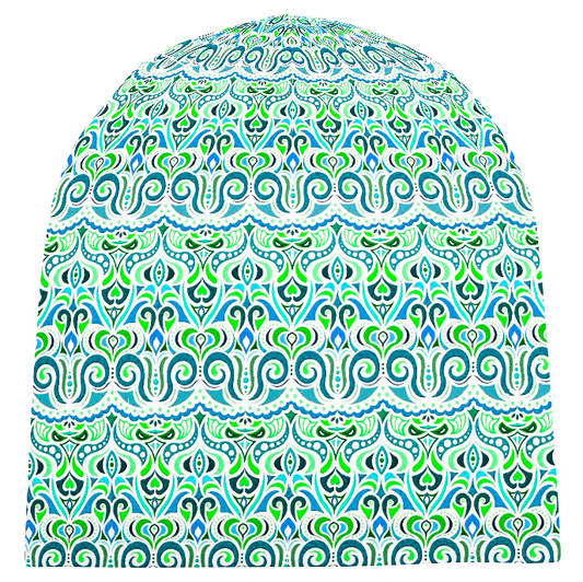 Green - Blue - Turquoise Velvet Hat