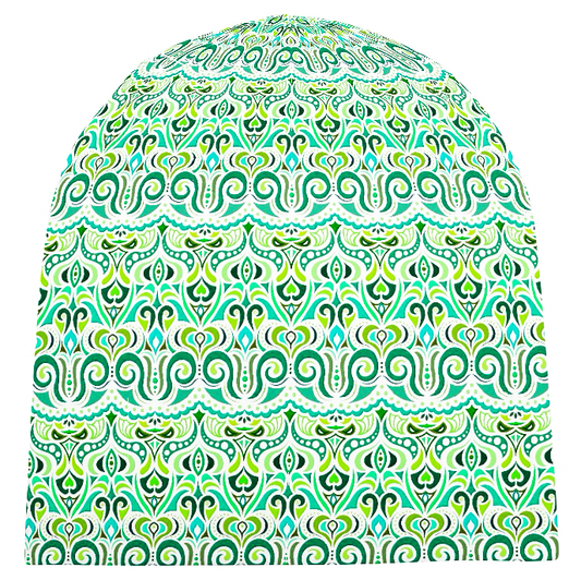 Green - Turquoise - Chartreuse Velvet Hat