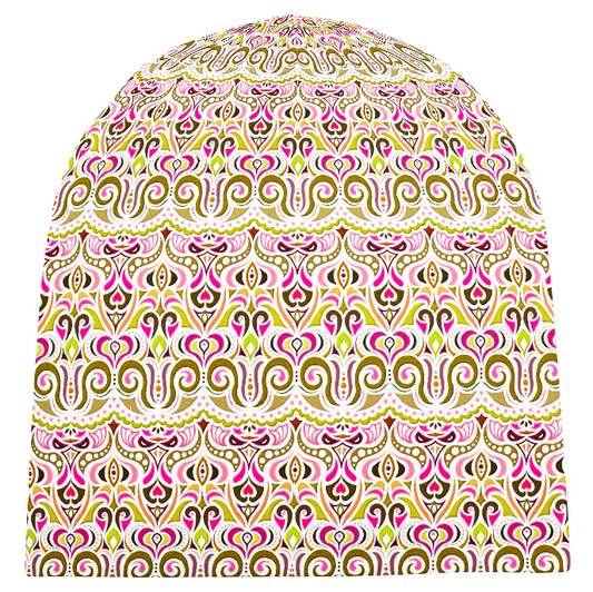 Yellow - Pink - Orange Velvet Hat