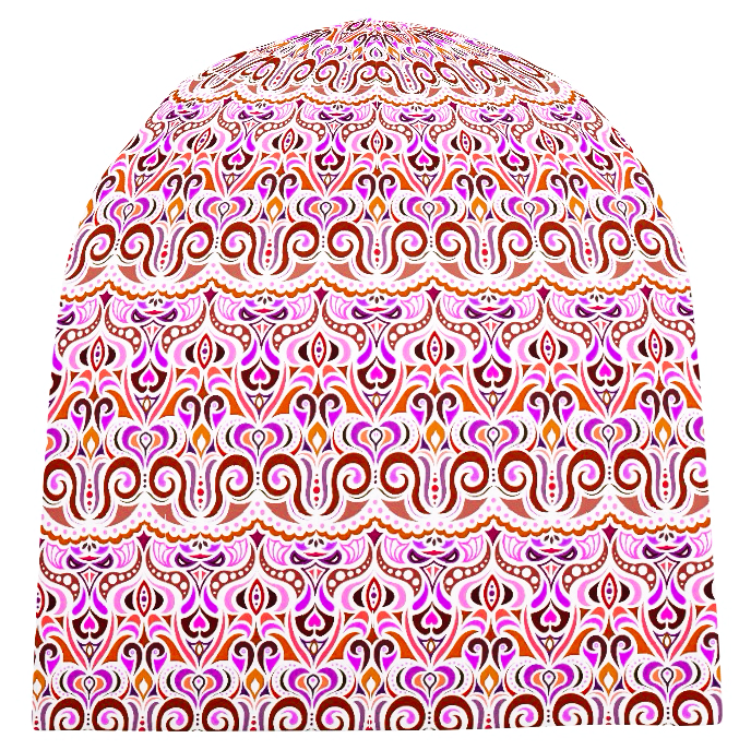 Orange - Pink - Purple Velvet Hat