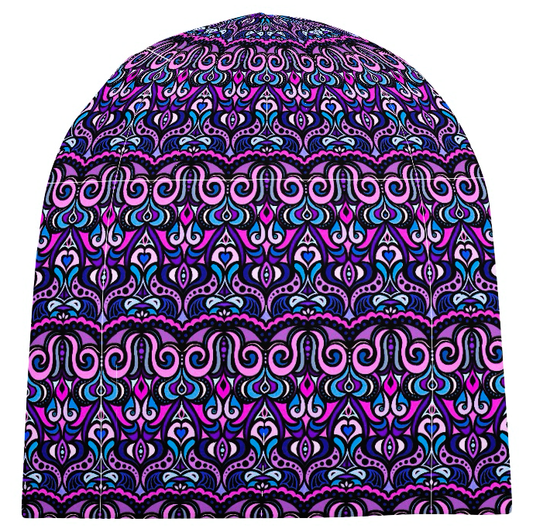 Pink - Blue - Purple Velvet Hat