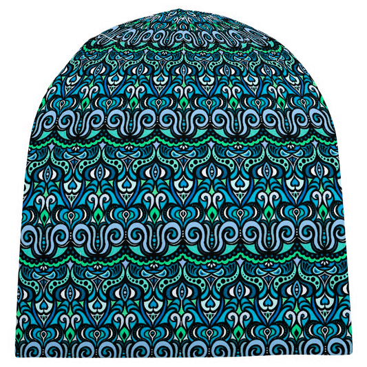 Turquoise - Green - Blue Velvet Hat
