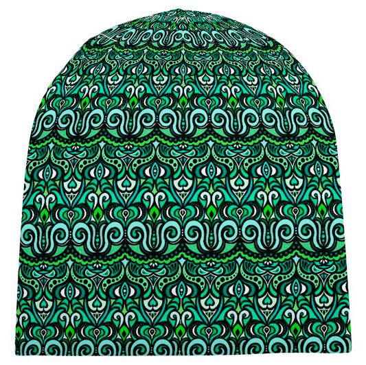Turquoise - Green Velvet Hat