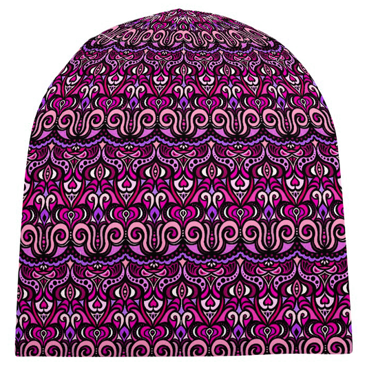 Pink - Maroon - Purple Velvet Hat