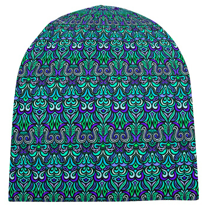 Turquoise - Blue - Green Velvet Hat