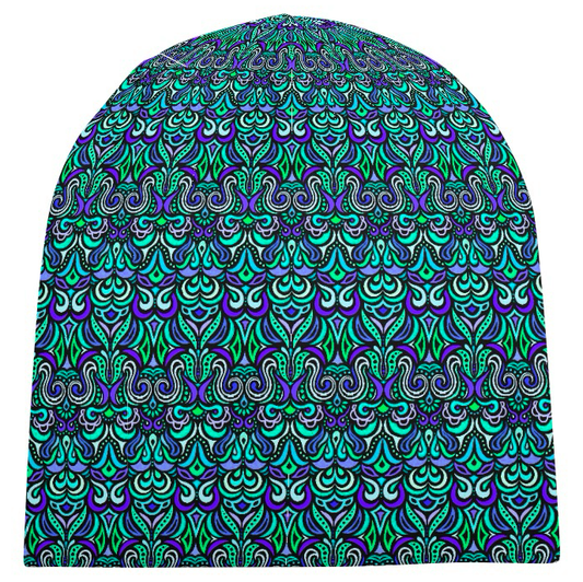 Turquoise - Blue - Green Velvet Hat