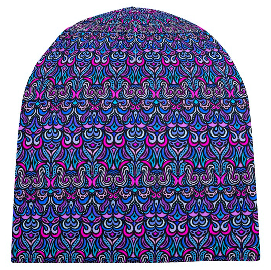 Blue - Purple - Pink Velvet Hat