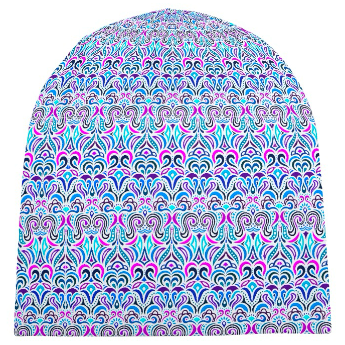 Turquoise - Purple - Pink Velvet Hat