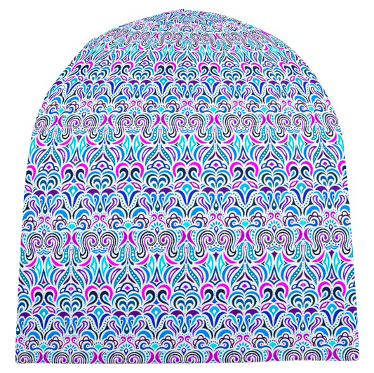 Turquoise - Purple - Pink Velvet Hat
