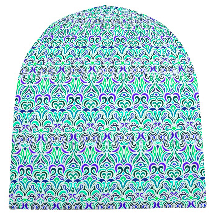 Turquoise - Blue - Purple Velvet Hat