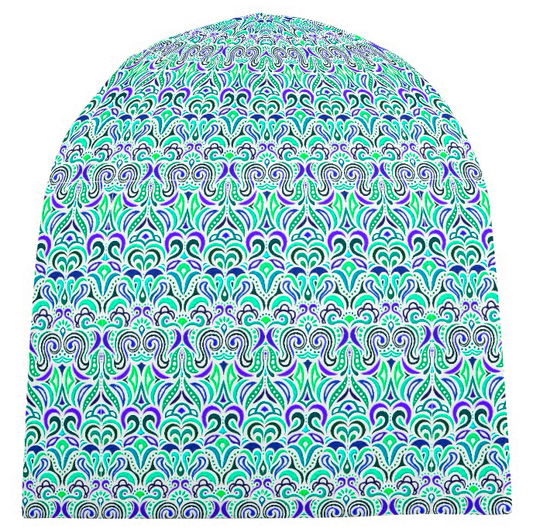 Turquoise - Blue - Purple Velvet Hat