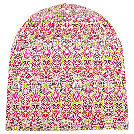 Green - Pink - Red Velvet Hat