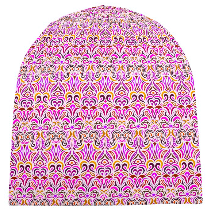 Pink - Yellow - Orange Velvet Hat