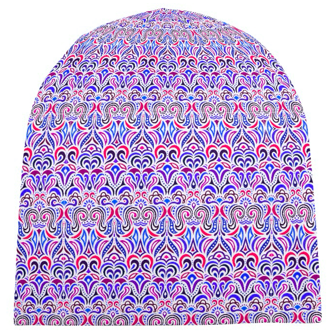 Blue - Purple - Red Velvet Hat