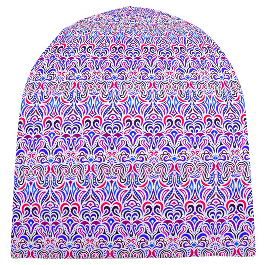 Blue - Purple - Red Velvet Hat