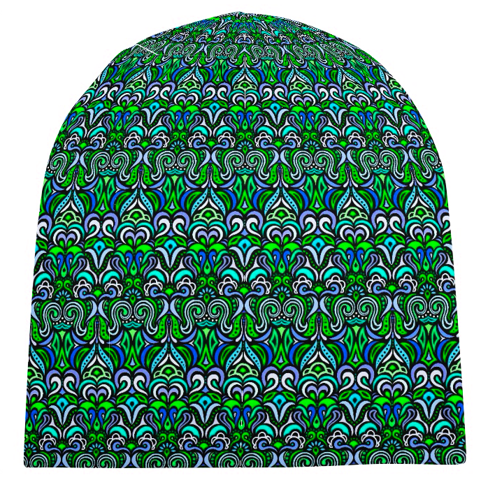 Green - Blue - Turquoise Velvet Hat