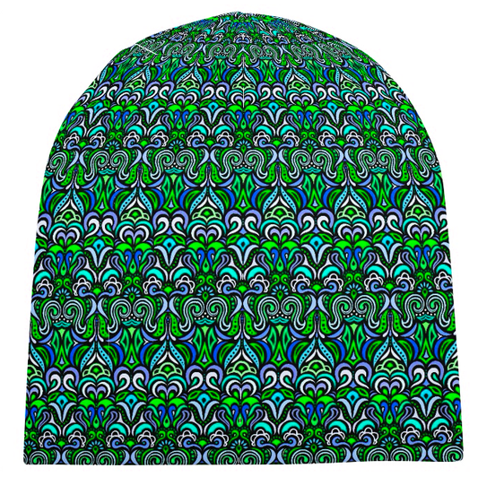 Green - Blue - Turquoise Velvet Hat
