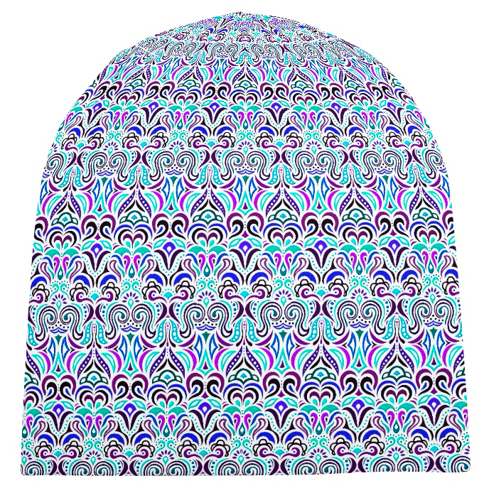 Turquoise - Purple - Blue Velvet Hat