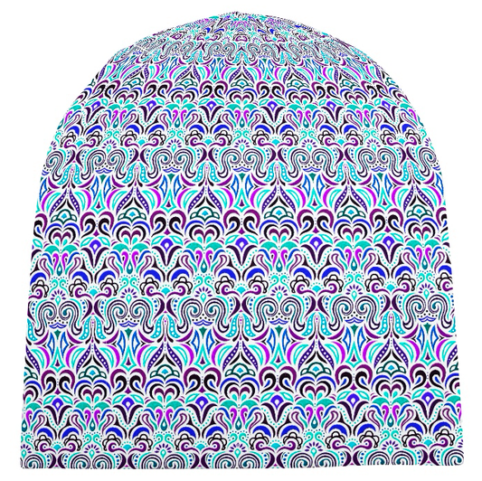 Turquoise - Purple - Blue Velvet Hat