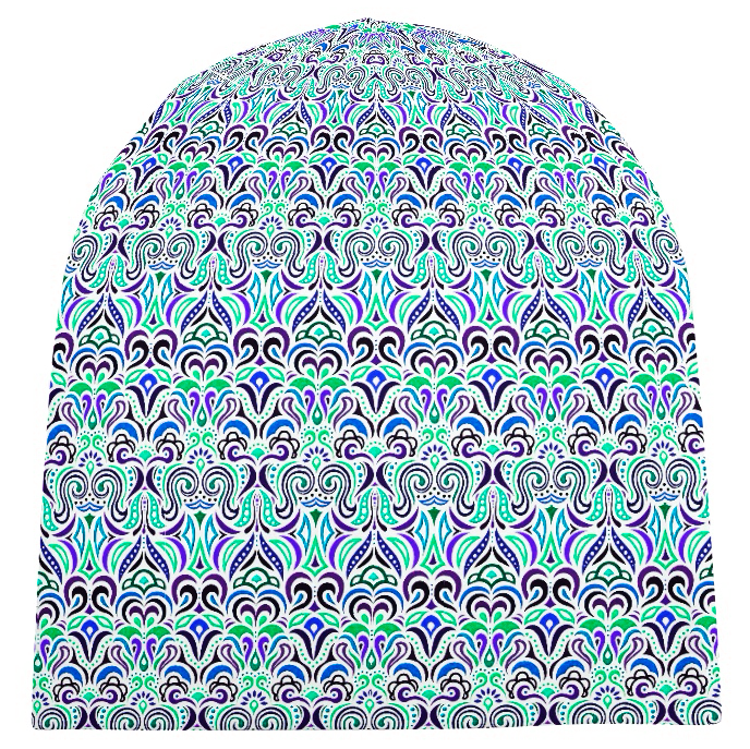 Turquoise - Blue - Purple Velvet Hat