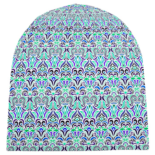 Turquoise - Blue - Purple Velvet Hat